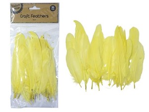 KK Yellow  Feathers 14cm 50pk